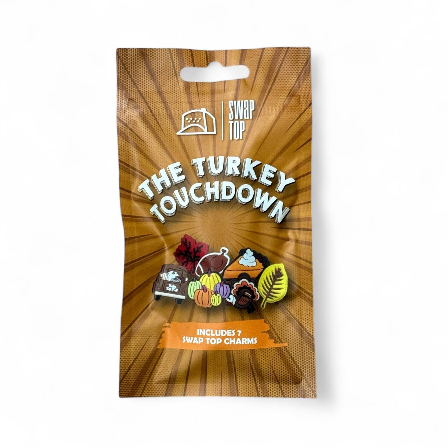 Turkey Touchdown Charm Bag Front